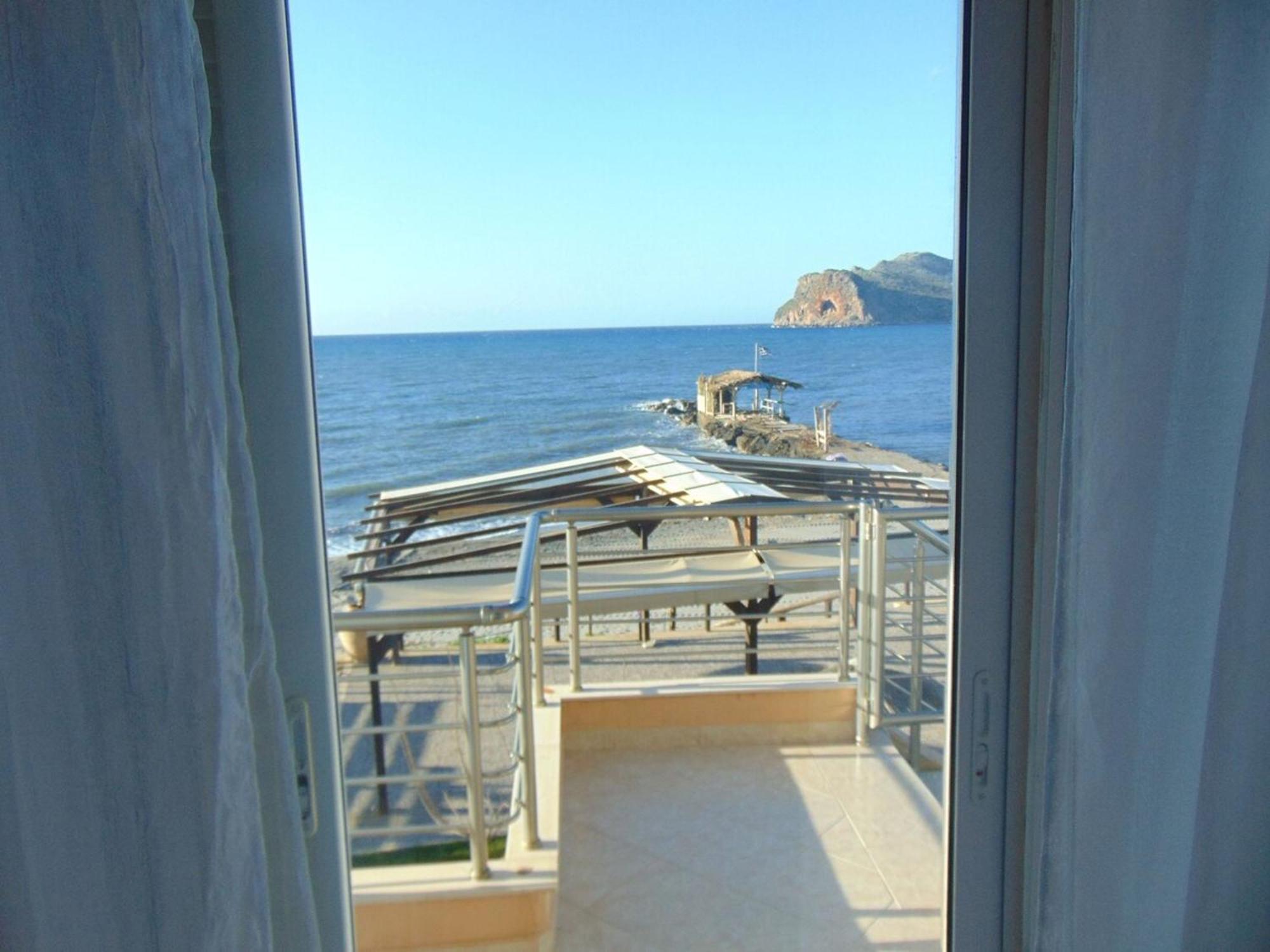 Comfy Beachfront Litinas Casa With Seaview خانيا المظهر الخارجي الصورة
