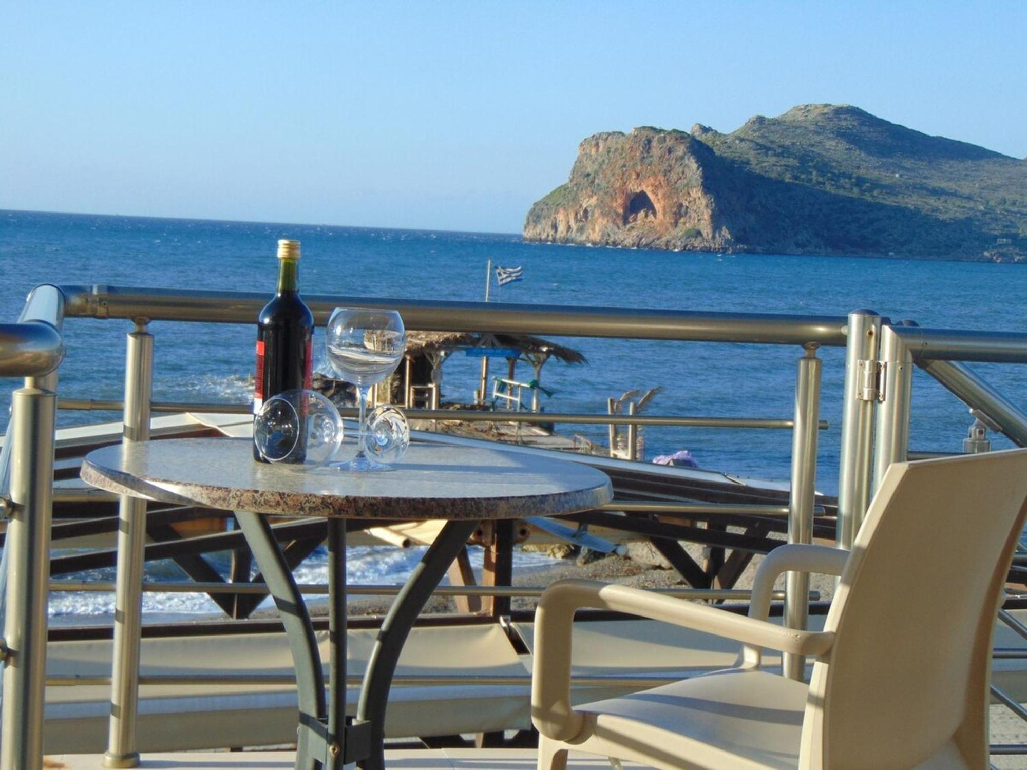 Comfy Beachfront Litinas Casa With Seaview خانيا المظهر الخارجي الصورة